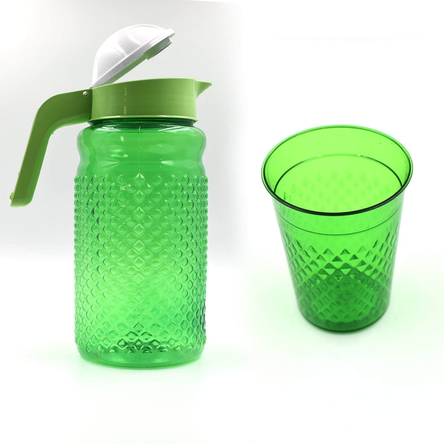 3734A Unbreakable Plastic Drinking Water/Juice Jug and 6 pieces Glass (Assorted color) 3734A Unbreakable Plastic Drinking Water/Juice Jug and 6 pieces Glass (Assorted color)